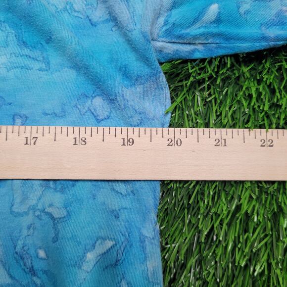 VTG 90s Crystal Wash Abstract Art T-Shirt Mens Small Oversized Boxy Fit Cropped - Picture 7 of 10